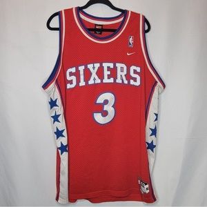 Vintage 90s Nike Team Allen Iverson #3 Philadelphia Sixers Jersey Size XXL